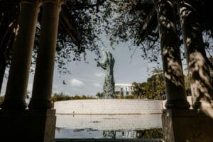 hand statue at miami beach holocaust memorial